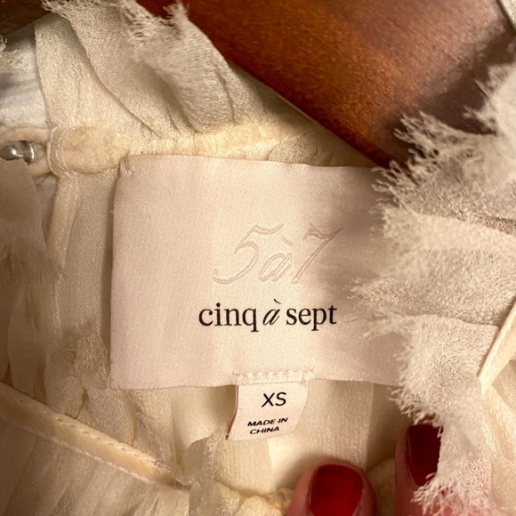 Cinq a’ Sept Romantic Macao Blouse - Ivory XS - Picture 7 of 13